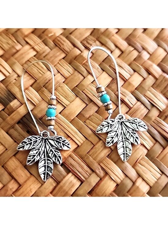 Boho Gypsy Sisters Jewelry - BOHEMIAN Blue Tribal Simulated Turquoise Spiral Swirl Statement EP